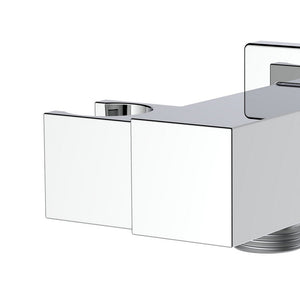 Presa d'acqua snodabile in ottone con supporto doccetta quadra