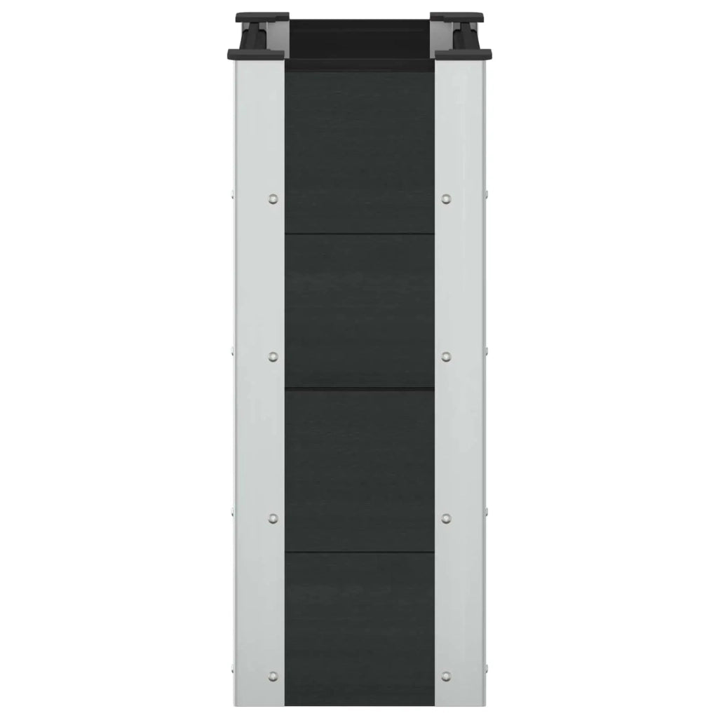 Fioriere | Cassetta per fiori | Letto rialzato da giardino Nero 50 x 30 x 72 cm