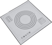 Piatto per biscotti 60 x 60 cm/236 x 236 pollici - Mat di silicone con misurino per impastare e infornare (nero)