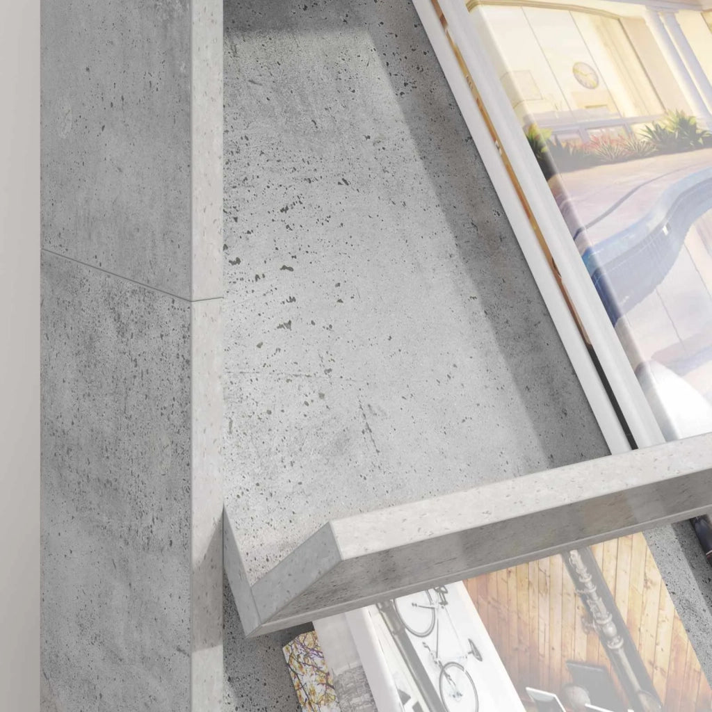 Scaffale per riviste Grigio cemento 70 x 41 x 126 cm CFW1427242