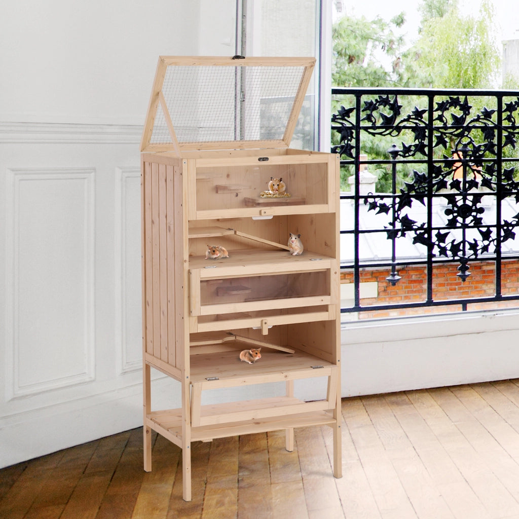 Casetta per criceti e piccoli roditori a pi¨´ livelli ¨C zephmum ¨C 60x40x120 cm