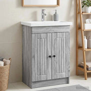 Mobiletto da bagno sotto il lavello Sonoma grigio 890040