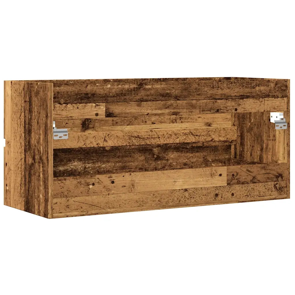 Mobile Lavabo-Armadietto da bagno Legno Antico 100x38,5x45 cm in Legno Multistrato