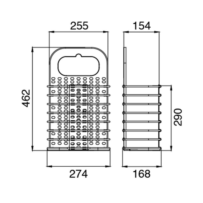 Cesto porta biancheria pieghevole ed appendibile in plastica