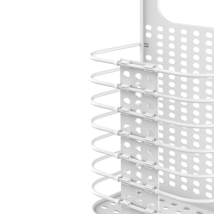 Cesto porta biancheria pieghevole ed appendibile in plastica