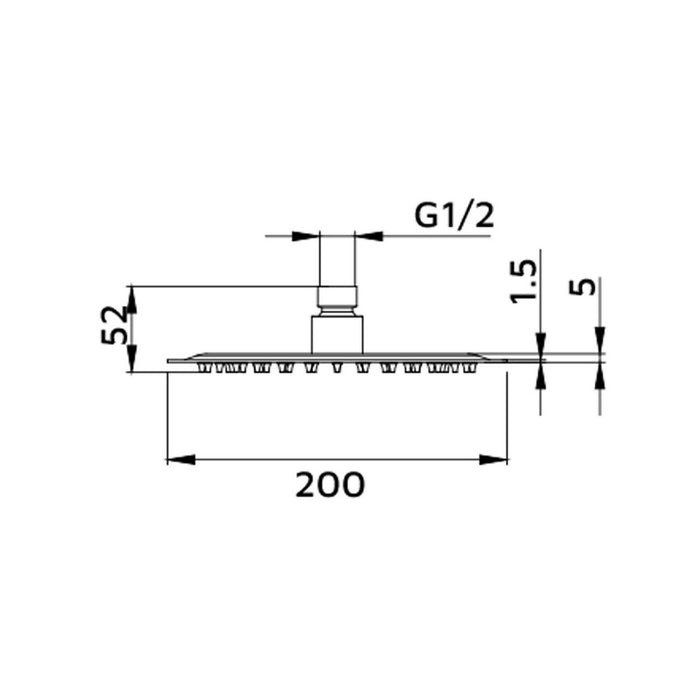 Soffione serie Giglio tondo diametro 20 cm