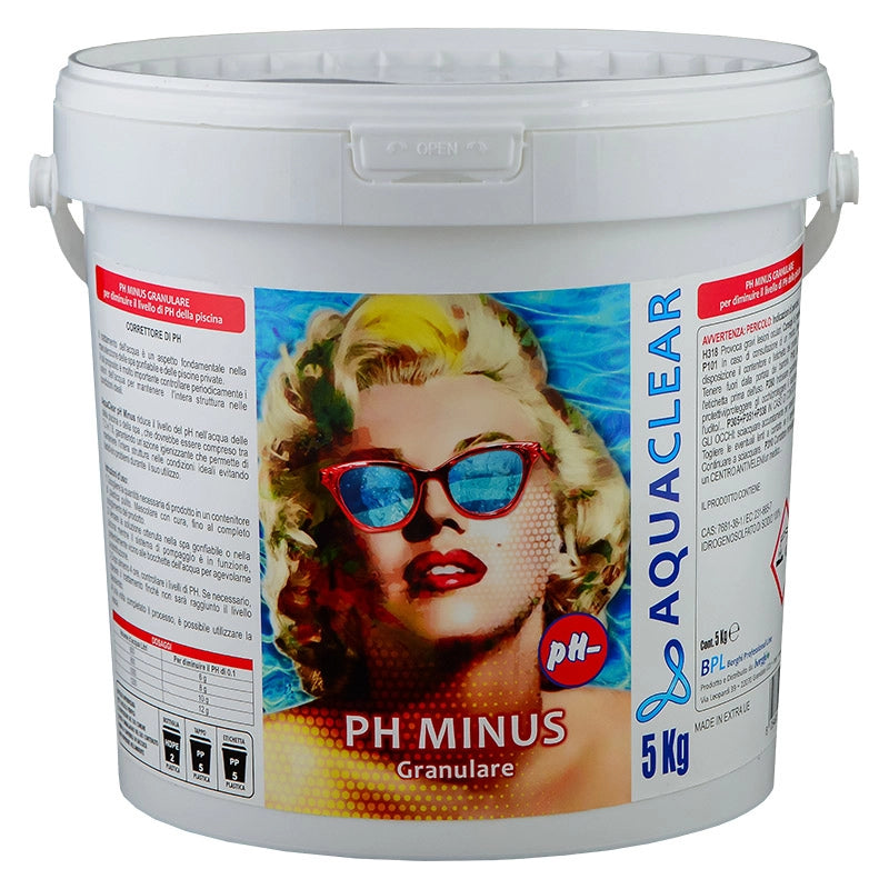 Riduttore Ph Minus Granulare Sodio Bisolfato Aquaclear, Confezione Da 5 Kg