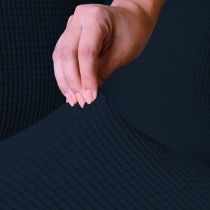 Copridivano Elasticizzato 2 Posti in Poliestere Leslie Blu Scuro