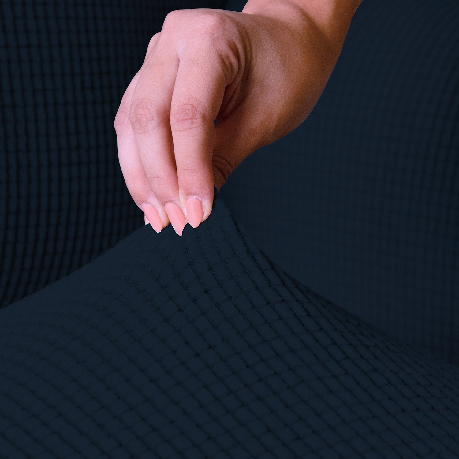 Copridivano Elasticizzato 1 Posto in Poliestere Leslie Blu Scuro