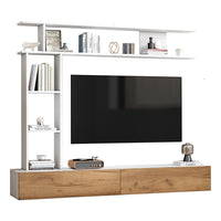 Set TV - Xylo - 180x35x22.5 cm con vetrine e scaffali