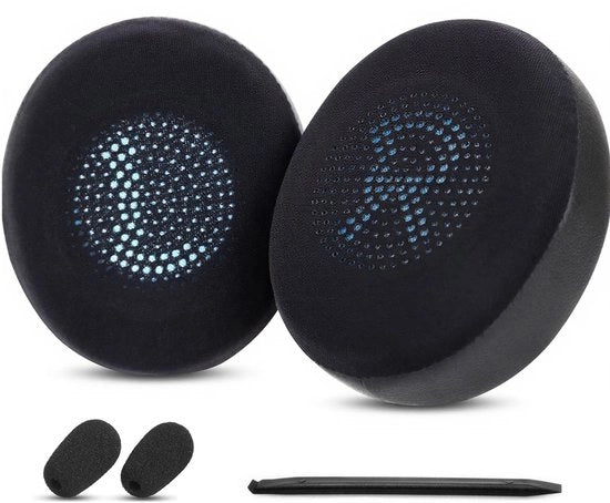 Orecchini per cuffie compatibili con Jabra Evolve2 65 (Evolve 2 65MS 65UC MS UC)/Evolve2 40 (40UC 40MS USB)/Elite 45h, cuffie per computer con piumino Ice Silk