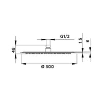 Soffione serie Giglio tondo diametro 30 cm