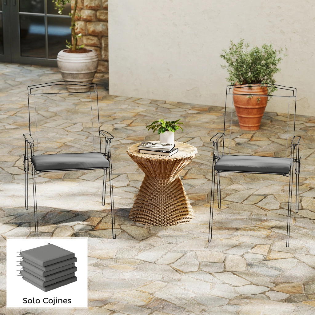 Set di Cuscini per Sedie da Pranzo ¨C zephmum ¨C Grigio Scuro 46x42x7 cm 6 Pezzi