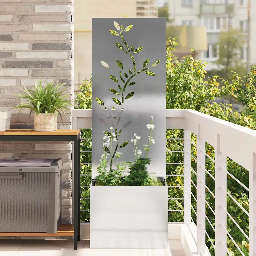 Schermo per privacy in giardino Floreale Argento 50 x 150 cm 876480