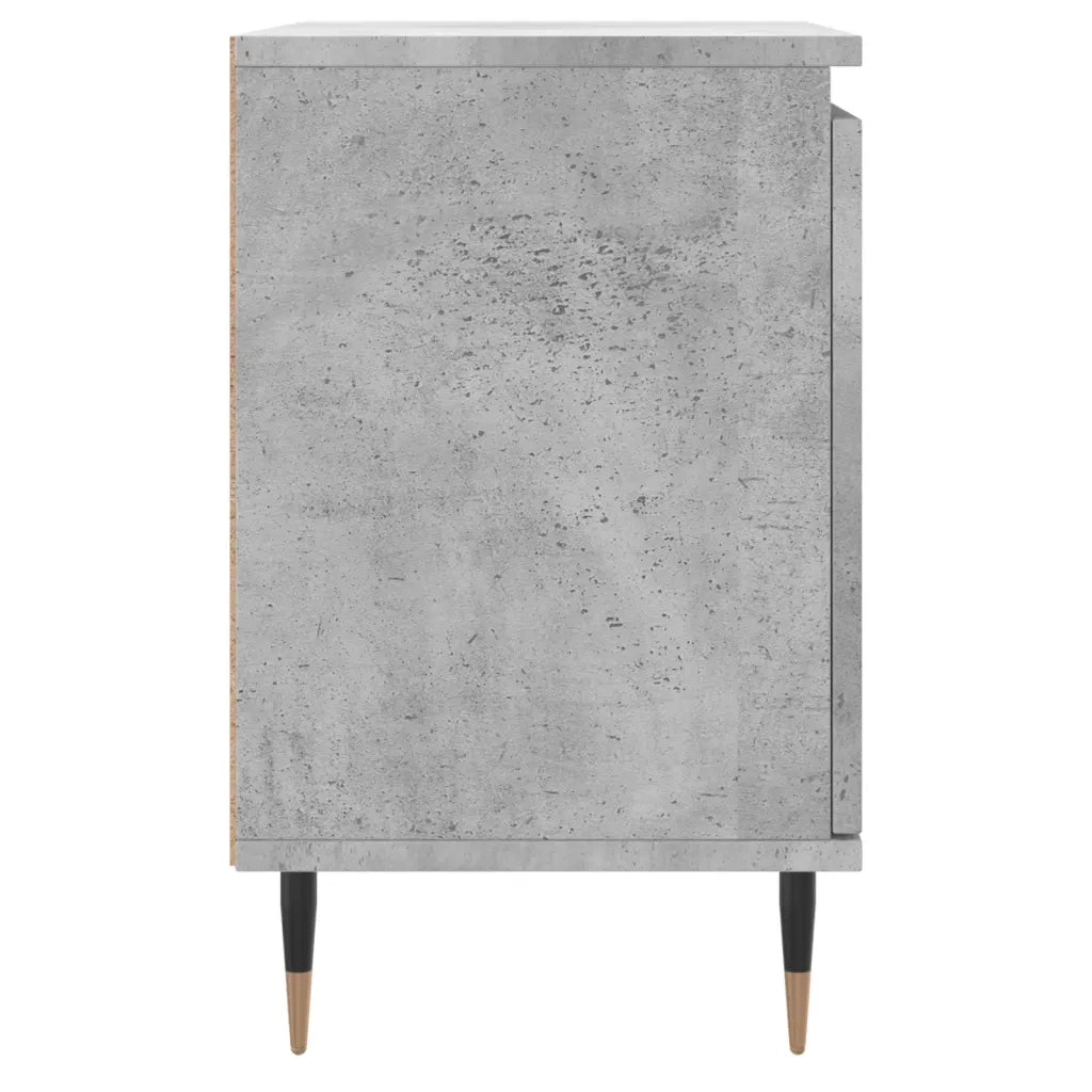 Comodini 2 pz Grigio Cemento 40x30x50 cm in Legno Multistrato 826821