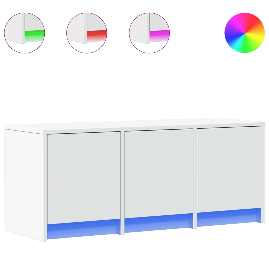 Mobile Porta TV con LED Bianco 97x34x40 cm in Truciolato