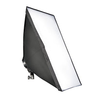 Set Softbox 50x70cm con 4 LED 35W, inclinazione di 135°, con diffusore, per illuminazione studio fotografico