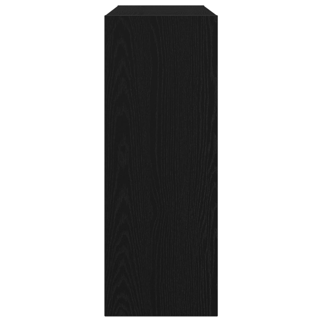 Tavolo Consolle Nero Rovere 105x30x80 cm in Legno Ingegnerizzato