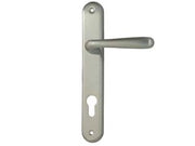 MANIGLIA GOCCIA PLACCA FORO YALE IN ZAMA FINIT. OTT. CROMO SATINATO- - mm.90 foro yale - 2 paio COTTALI
