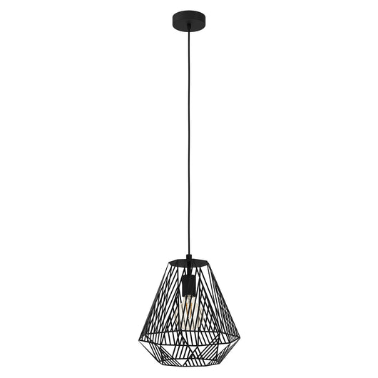 Lampadario A Sospensione Vintage Stype Acciaio Nero 1 Luce E27