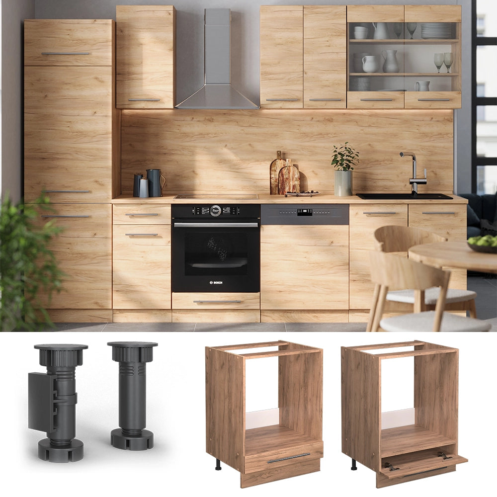 Vicco Mobile per forno da incasso Quercia dorata 60 cm senza piano di lavoro