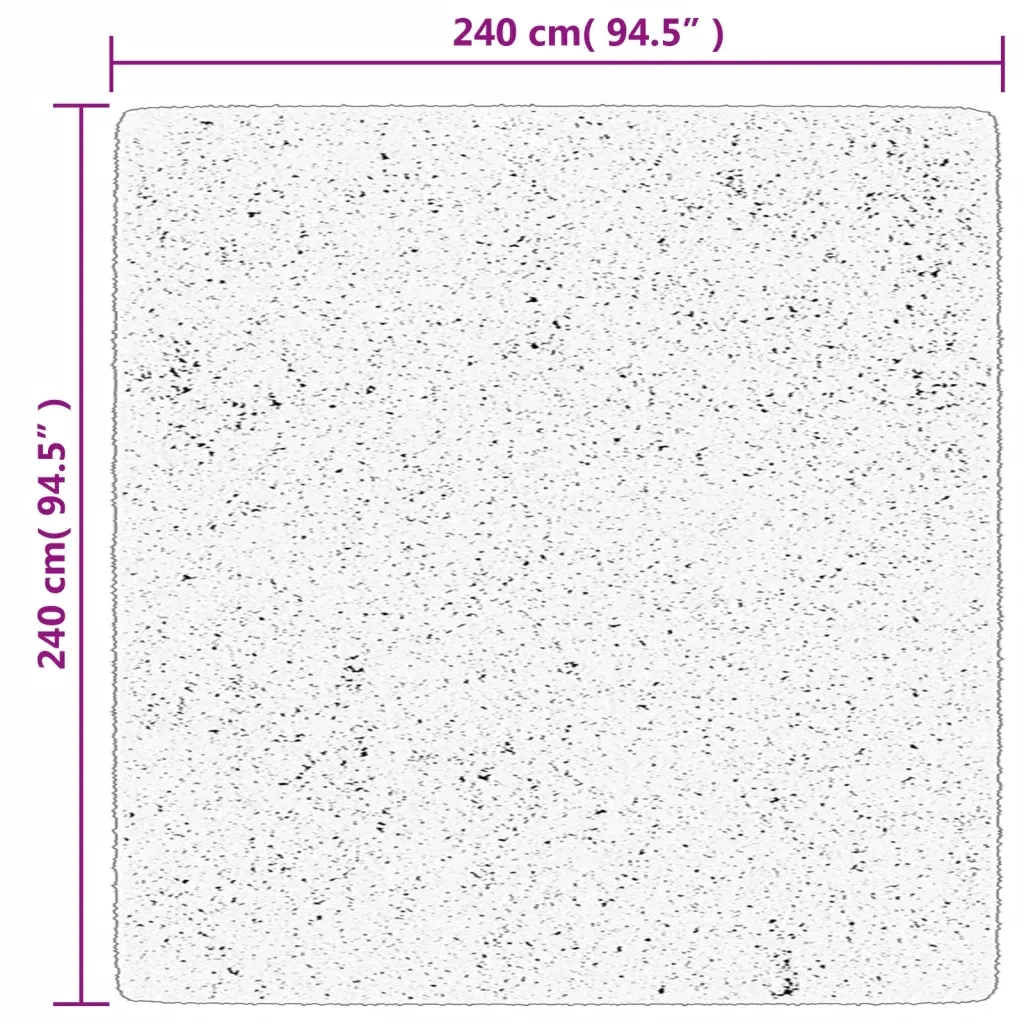 Tappeto OVIEDO a Pelo Corto Nero 240x240 cm 375562