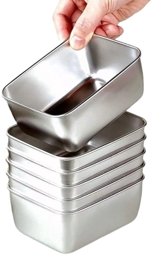Contenitori di conservazione alimentare - Riciclabili - 6 pezzi - Acciaio inossidabile - 500 ml