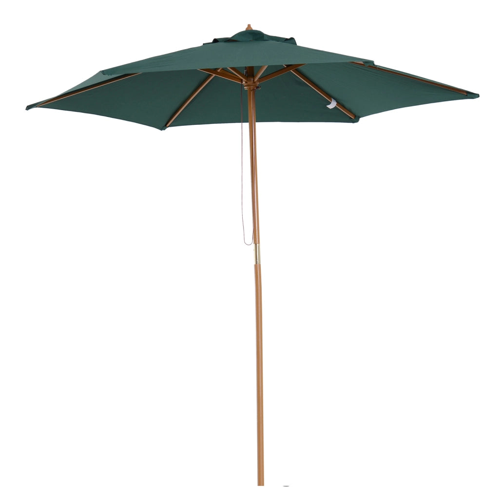 Ombrellone da Giardino in Legno ¨C zephmum ¨C Verde ?250x230cm