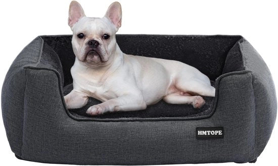 Letto per cani, Bancopassaggio per cani, Cuscino per cani, Giacca per cani Removibile e Lavabile, Grigio scuro, 76 x 61 x 23 cm
