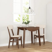 Sedie da Pranzo con Cuscini 2pz Marrone Legno Massello di Hevea 4102435