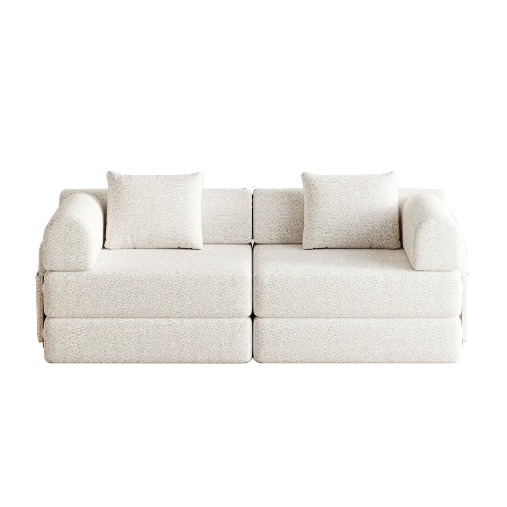 Divano Letto 2 in 1 con Contenitore Bracciolo ¨C Xylo ¨C Struttura Metallo Chenille