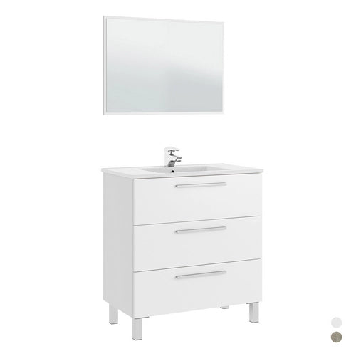 Mobile bagno con 3 cassetti - 86x80x45 cm - Rovere Alaska