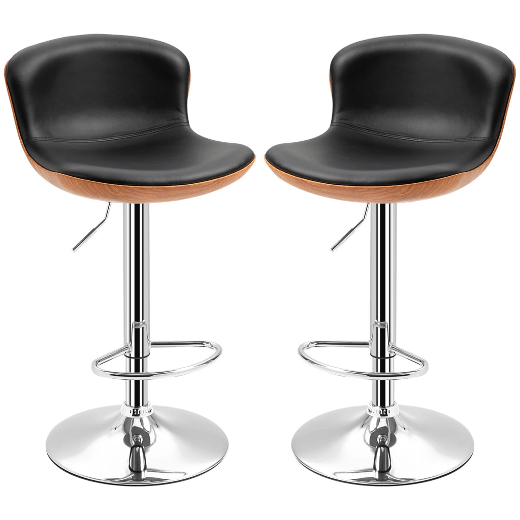 Sgabelli da Bar Set 2 Pezzi ¨C Xylo ¨C Altezza Regolabile Metallo Girevole Nero