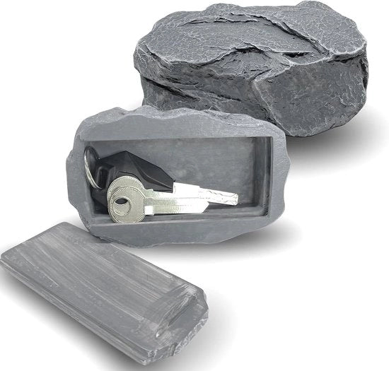 Sleutelverstopper per esterno - Dimensione grande - Box per serrature esterne - Ideale per giardino - Slot di sicurezza a camuffamento verde - Ripostiglio per chiavi di riserva