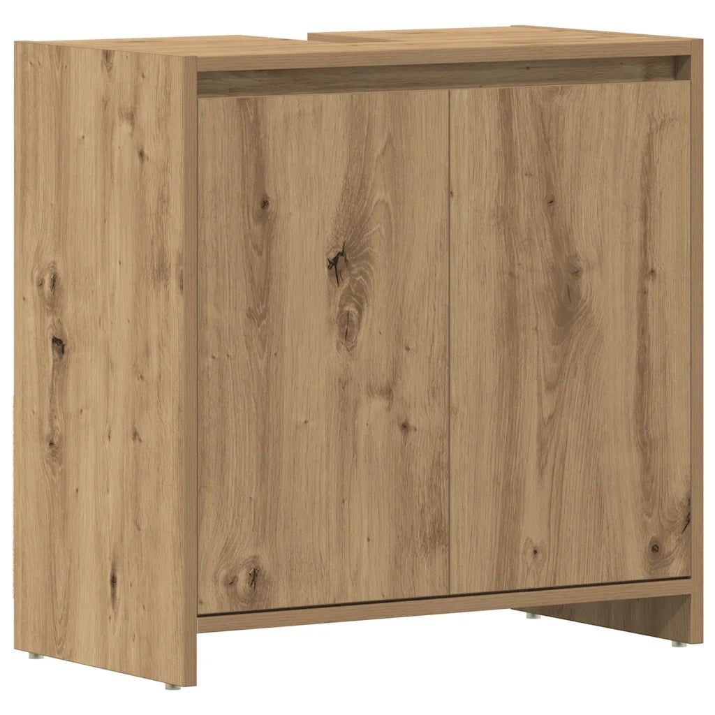 Mobile Lavabo Bagno-Armadietto da bagno Rovere Artigianale Legno Multistrato 360366