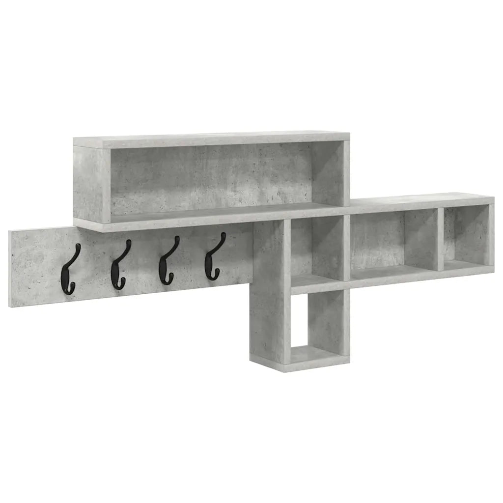 Appendiabiti a muro Grigio cemento 100 x 12 x 43,5 cm 874414