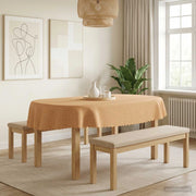 Tovaglia da Tavolo Ovale Beige 130 x 180 cm 42040152