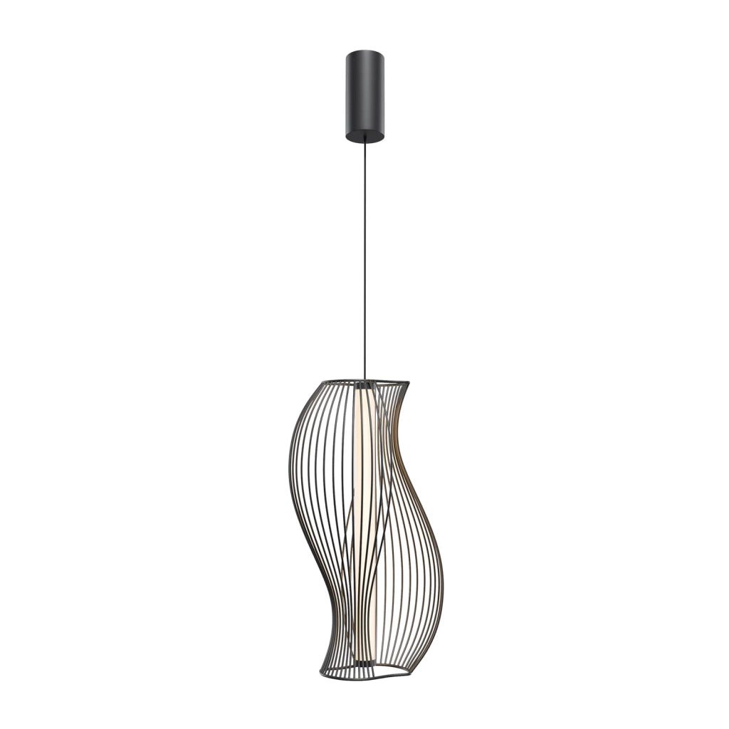 Maytoni Sospensione Contemporanea Shadows of the Past 1 luce LED integrato nero metallo
