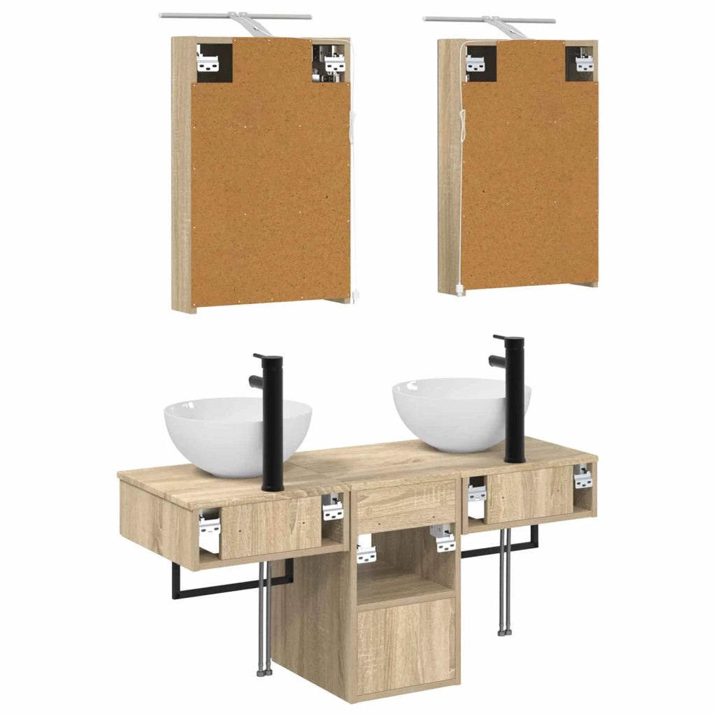 Set di Armadi da Bagno 5 pcs Rovere Sonoma 40 x 10,5 x 60,5 cm 3406273