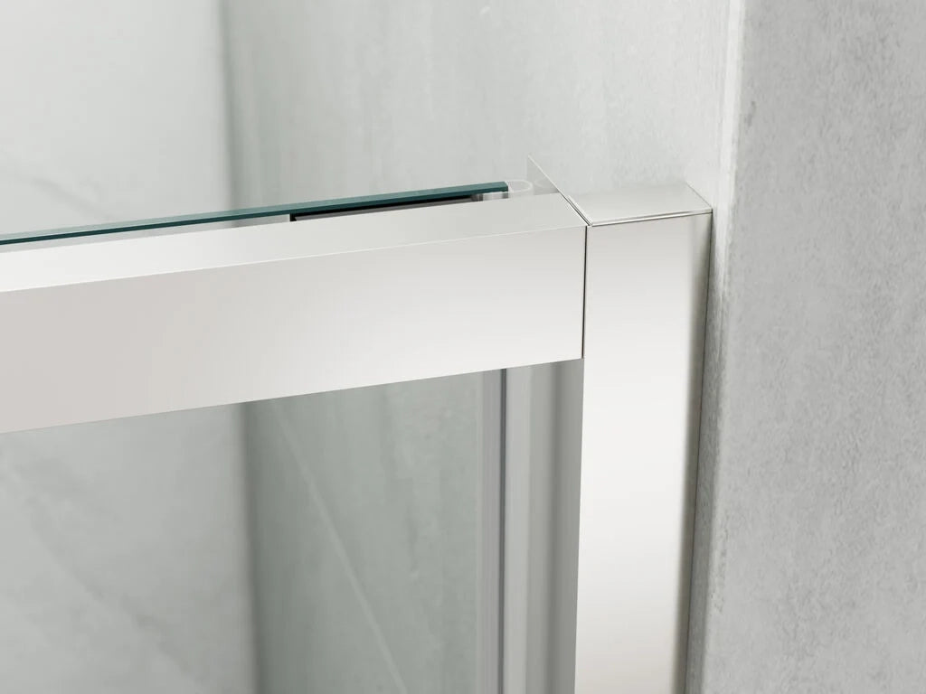 Box doccia angolare SPAZIO porta battente + laterale fisso 65x80 cm (62.5-64/76.5-79) nero opaco