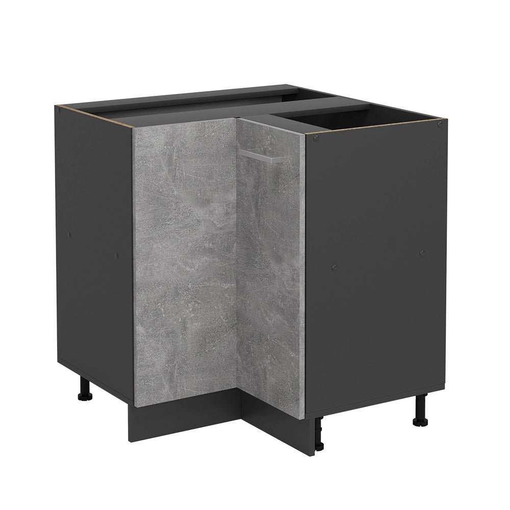 Mobile ad angolo cucina R-Line Calcestruzzo/Antracite 75.6 cm senza piano di lavoro Vicco