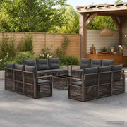 Set Divano da Giardino 13 pz Grigio polyrattan 3435665