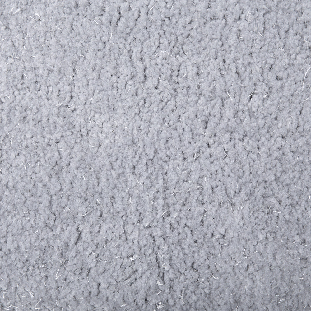 Tappeto shaggy grigio chiaro 140 cm moderno tappeto rotondo trapuntato a Pelo Lungo