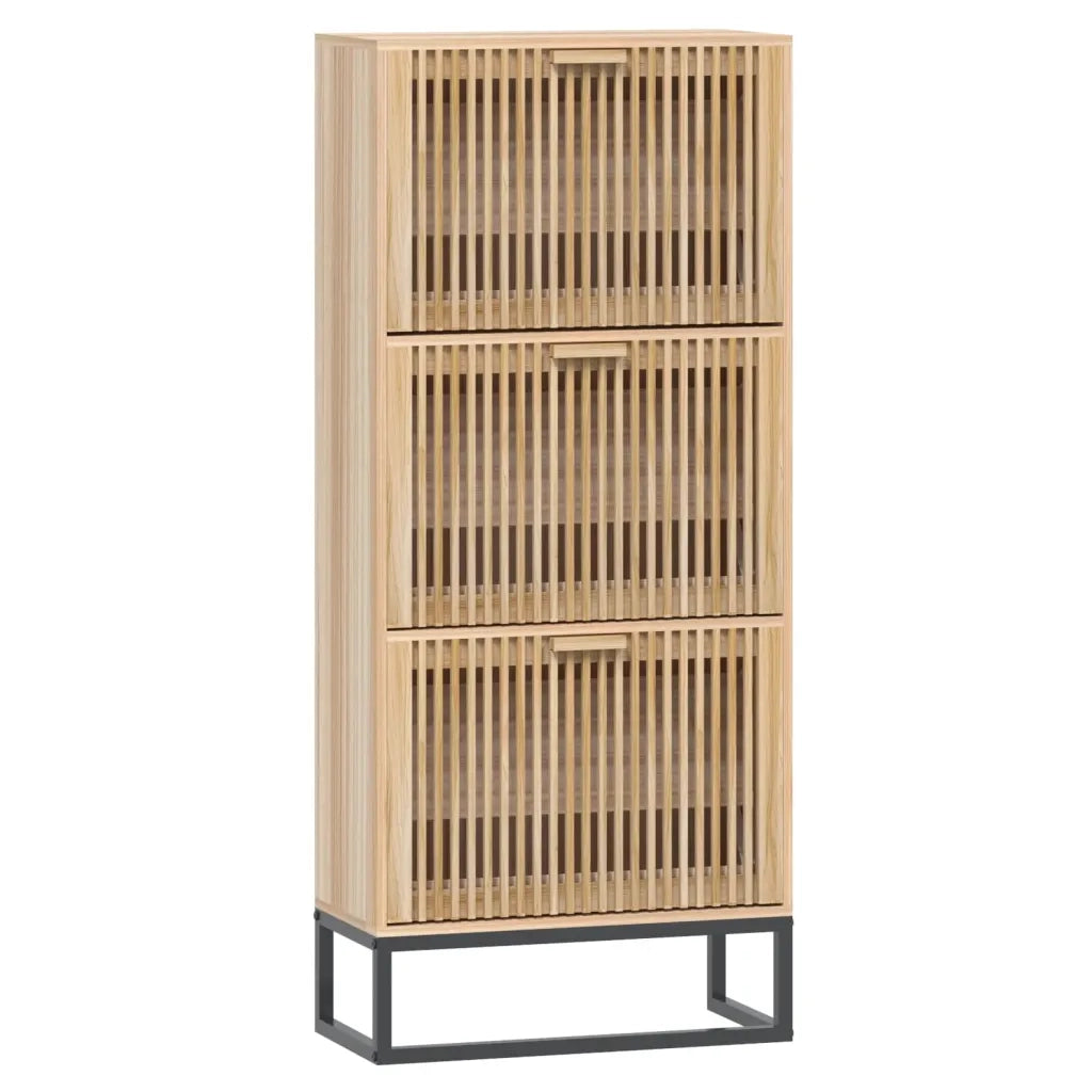 Scarpiera-Scaffale per scarpe 52x25x120 cm in Legno Multistrato