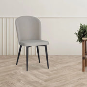 Set 4 Sedie Barka in tessuto grigio con piedi neri – Comfort morbido e design