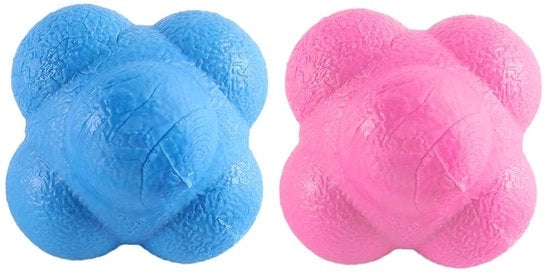 Agilità Trainingsbal - Migliora le tue riflessi - Rosso e Blu - Esercizi di coordinazione - Adatto per atleti - 2-Pack
