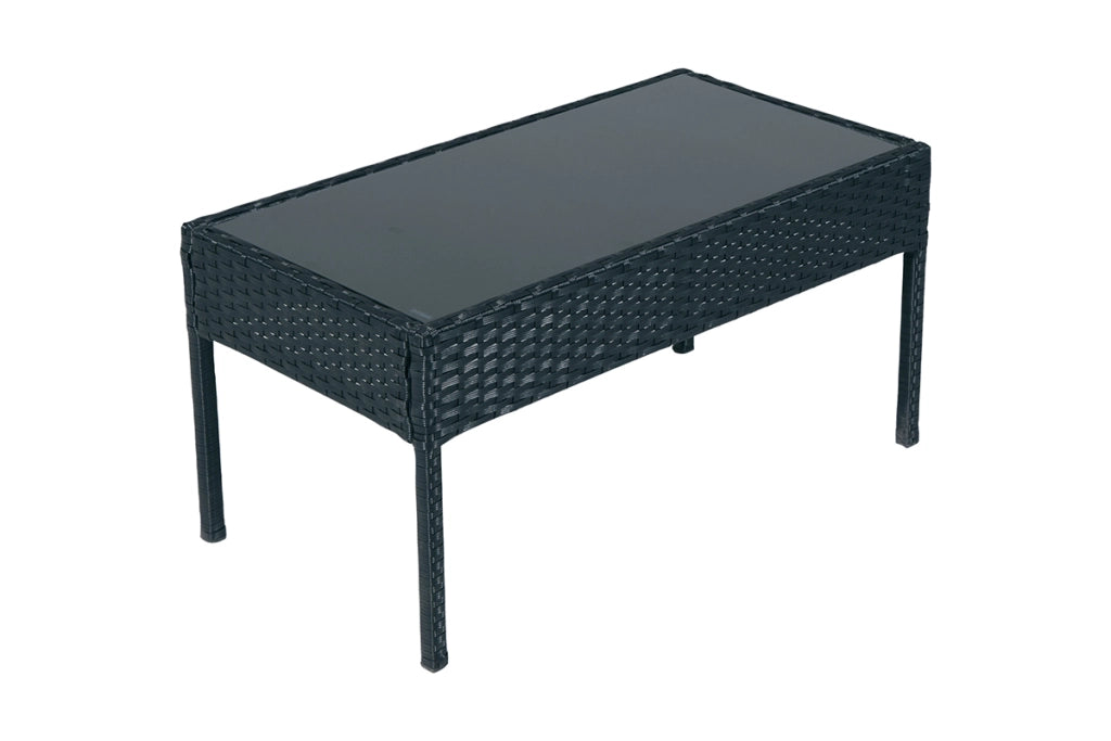 Salotto da giardino in rattan, set di divani da esterno in polyrattan nero mod. Martino RT-M10ZB