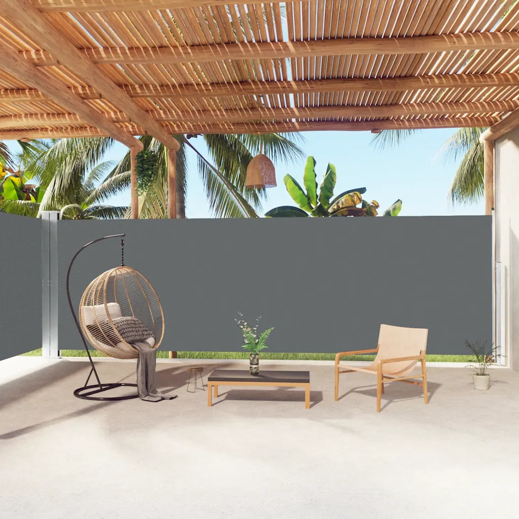 Tenda da Sole Laterale Retrattile-Tenda parasole per balcone Antracite 200x1000 cm 110769