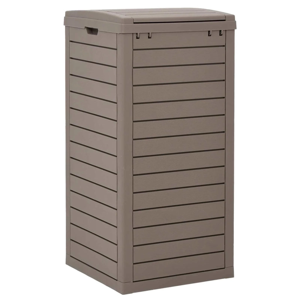 Cestino per Rifiuti da Esterno Marrone 41x41x86cm Polipropilene 364172