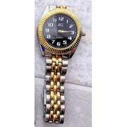 Trade Shop - Orologio Da Polso Zcc Uomo Quarzo Acciaio Analogico Casual Bicolore Fondo Nero -
